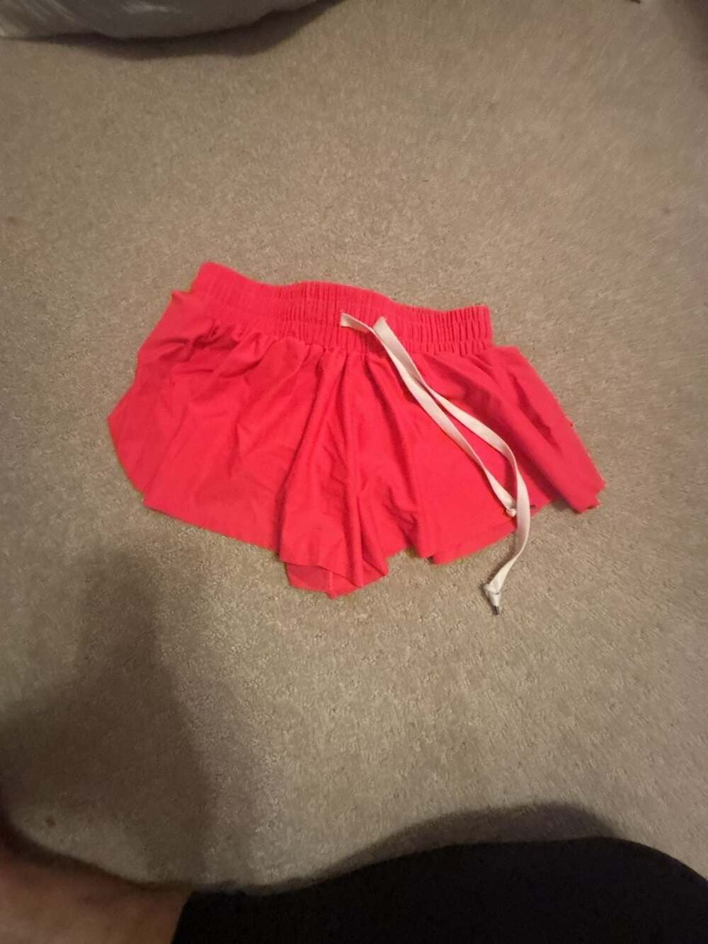 Katie J NYC Farrah Shorts kids XL Pink Athletic Flowy Running neon orange/pink